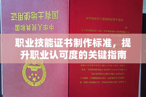 高唐职业技能证书制作标准，提升职业认可度的关键指南